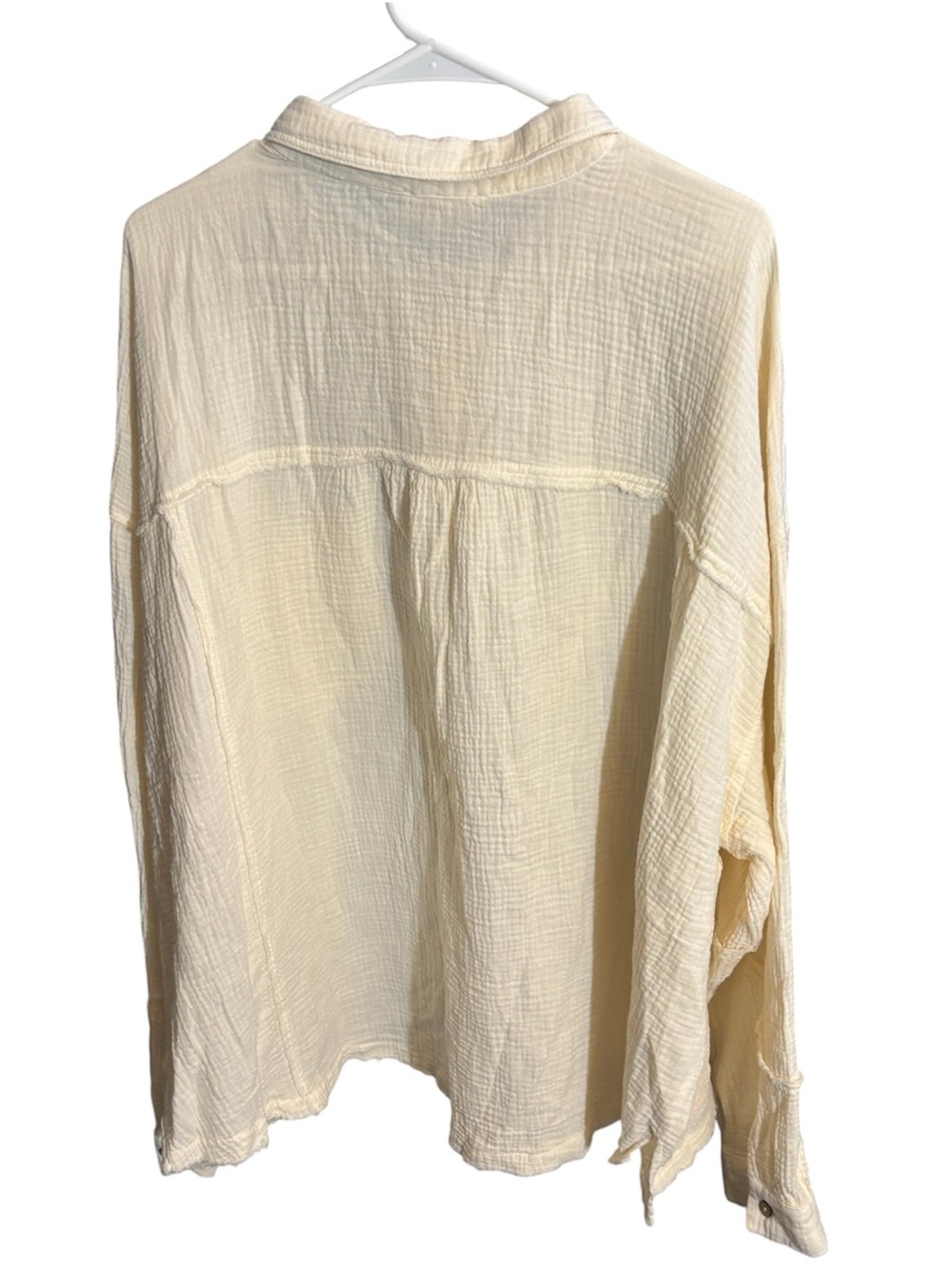 EASEL LOS ANGELES Button Down Cotton Gauze Shirt - Picture 4 of 6
